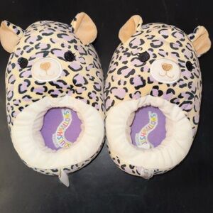Squishmallows Toddler Plush Leopard Slippers Size 2–3